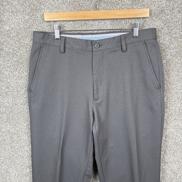Footjoy Performance Stretch Golf Pants Flat Front Straight Men's 34x32 Gray - Picture 1 of 8